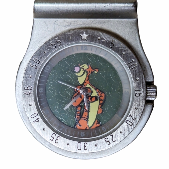 Rare Tigger The Tiger Pocket Watch with Stainless Steel Clip 12 Hour Analog Dial - Picture 3 of 10